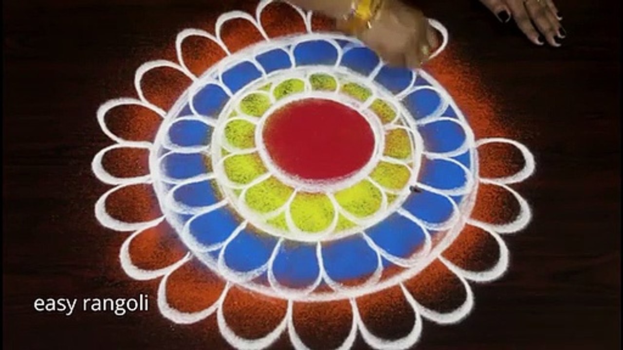 Creative & beautiful color Friday Kolam easy rangoli by Suneetha ...