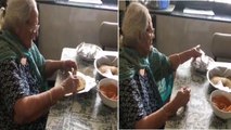 #Watch : 99 Year Old Woman Packing Food For Migrant Workers