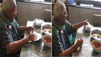 #Watch : 99 Year Old Woman Packing Food For Migrant Workers