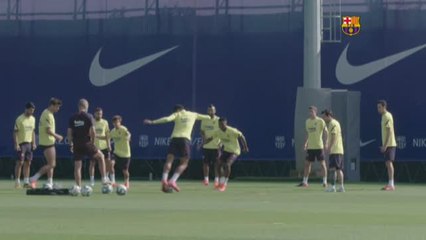 Download Video: El Barça prepara el regreso de la liga elevando el ritmo en los entrenamientos