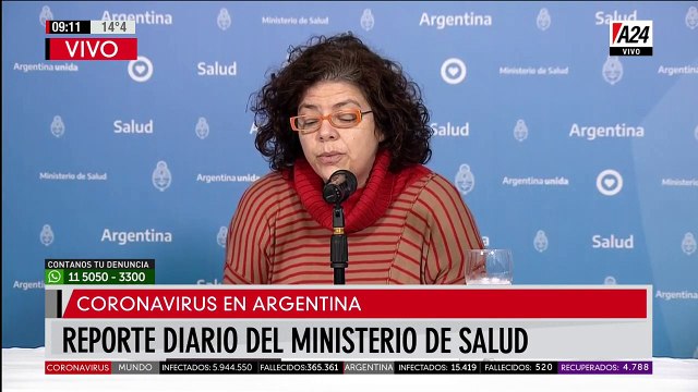 Reporte matutino del Ministerio de Salud por coronavirus