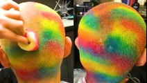How to create tie-dye hair with a sponge