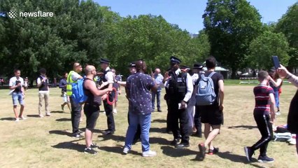 Several arrested at anti-lockdown protest in London's Hyde Park