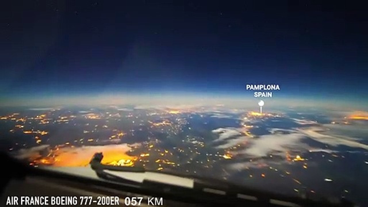 Timelapse depuis un Boeing 777