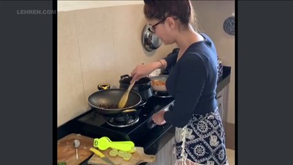 Rubina Dilaik Prepare Multiple Dishes At The Same Time