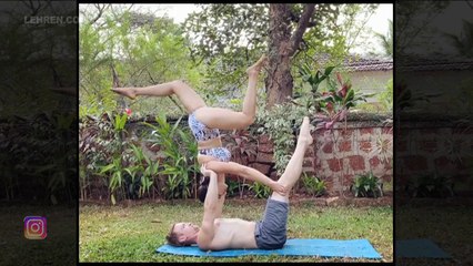 Aashka Goradia And Brent Goble Give Us Perfect Yoga Goals