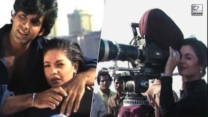 Akshay Kumar, Pooja Bhatt, Mahesh Bhatt  On The Sets Of 'Angaaray'