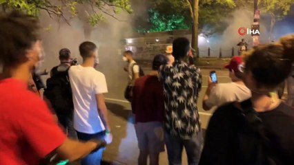 Washington'da polis protestoculara gaz bombası attı