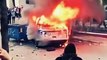 Chicago Illinois on fire police cars burning in downtown riots & looting erupt Illinois