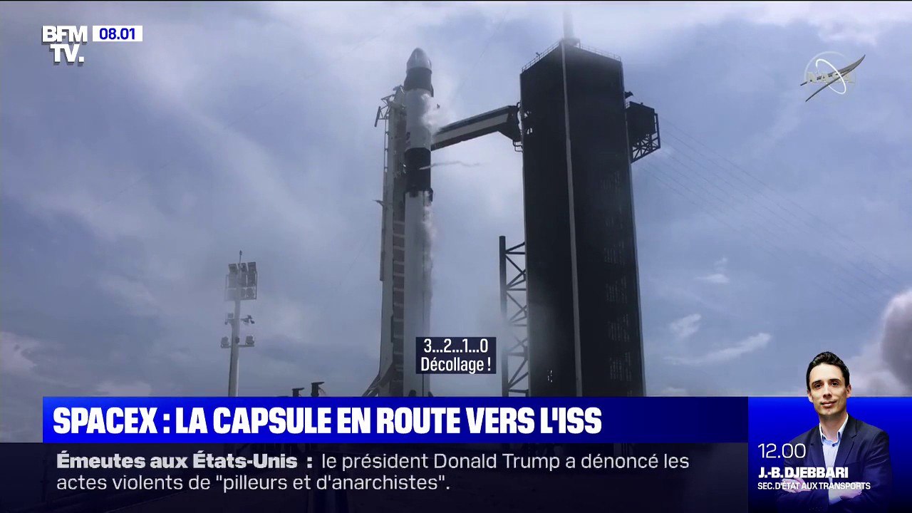 SpaceX: la capsule Crew Dragon en route vers la Station spatiale internationale