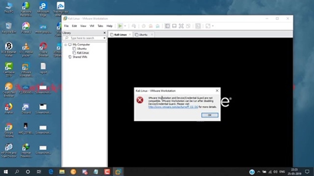 VMware Workstation and Device-Credential Guard are not compatible