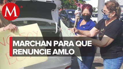 Con caravana automovilística, piden renuncia del presidente