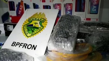 BPFron apreende eletrônicos  e contrabando na Avenida Tancredo Neves