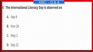 KBC Questions