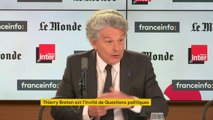 Thierry Breton, commissaire européen pour le Marché intérieur : 