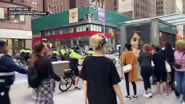 Protesters chant 'No justice, no peace' for George Floyd