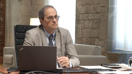 Download Video: Torra durante la videoconferencia con Pedro Sánchez y los presidentes autonómicos