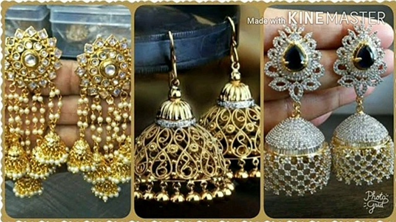 Stylish gold earrings design