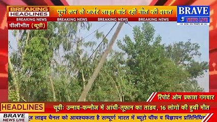 #Pilibhit : खेतों से लेकर घरों तक ग्रामीणों के सिर पर मंडरा रहा है बिजली का खतरा, कोई अधिकारी नहीं दे रहा ध्यान | BRAVE NEWS LIVE