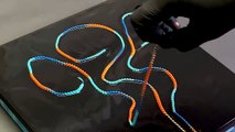 Fluid Art! String Pulling a 1,2,3,4,5 CHAIN EXTRAVAGANZA!! Acrylic Pouring [ Wigglz Art ] Must See!