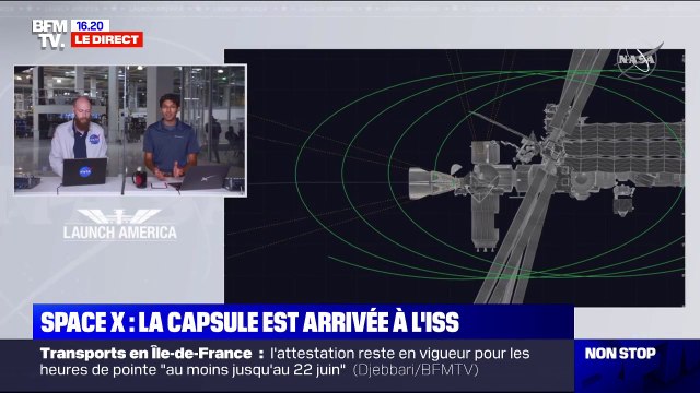 SpaceX: la capsule s'est amarrée à la Station spatiale internationale
