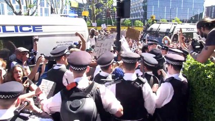 Black Lives Matter protesters clash with police as arrests made at London protest