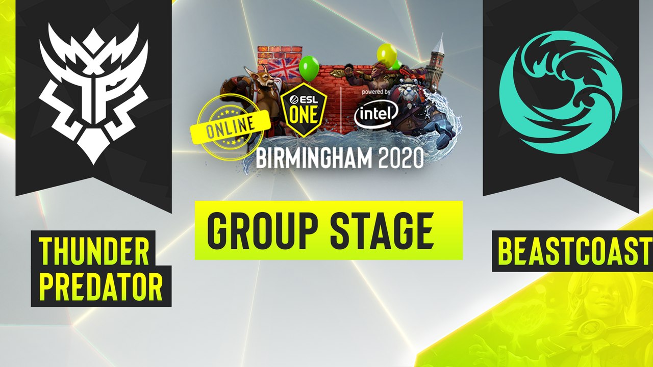 Dota2 - Beastcoast vs. Thunder Predator - Game 1 - ESL One Birmingham 2020 - Group Stage - NA