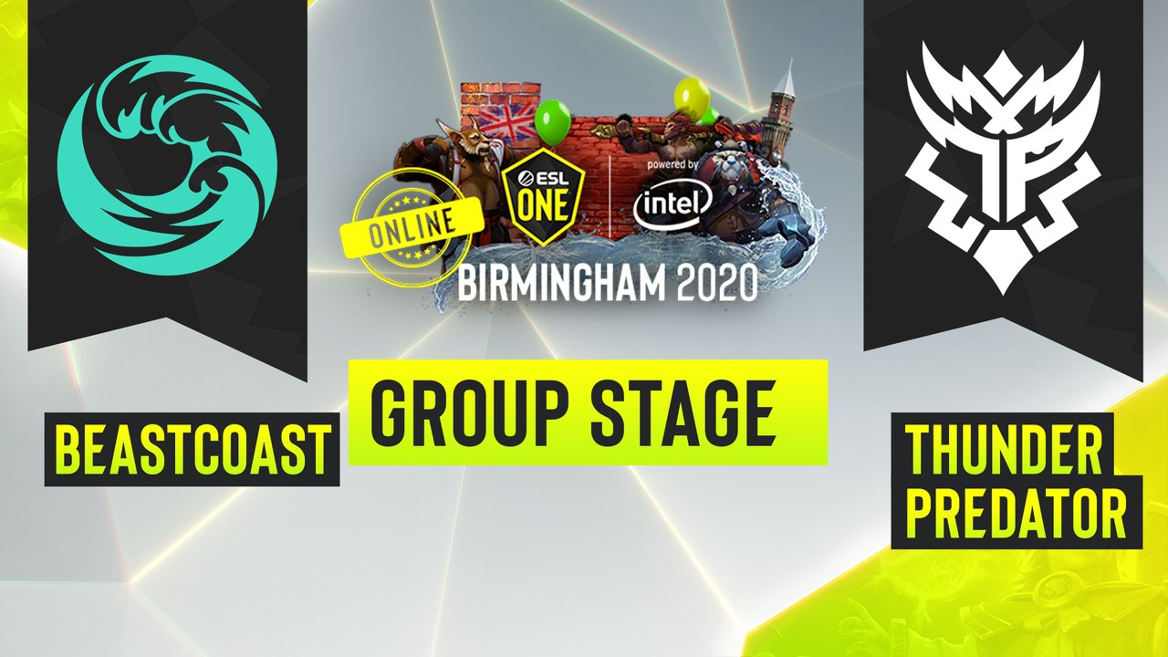 Dota2 - Beastcoast vs. Thunder Predator - Game 2 - ESL One Birmingham 2020 - Group Stage - NA