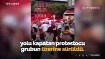 ABD'de polis, aracını protestocuların üzerine sürdü