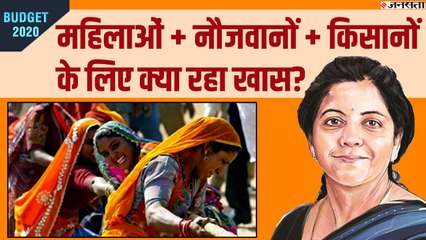 Download Video: budget 2020 nirmala sitharaman youth women and farmers scheme