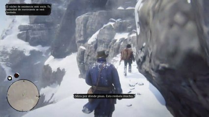 Red Dead Redemption 2, Gameplay Español 2, Liberando al compañero que casi se comen los lobos