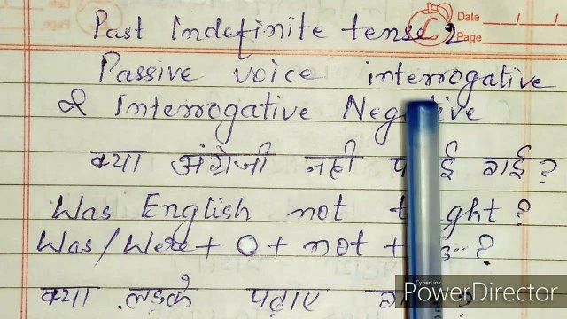 Past indefinite tense passive voice hindi interrogative and interrogative negative sentences explained in hindi, past indefinite tense,active passive voice in hindi,passive voice in hindi,past indefinite tense passive voice examples,past indefinite tens