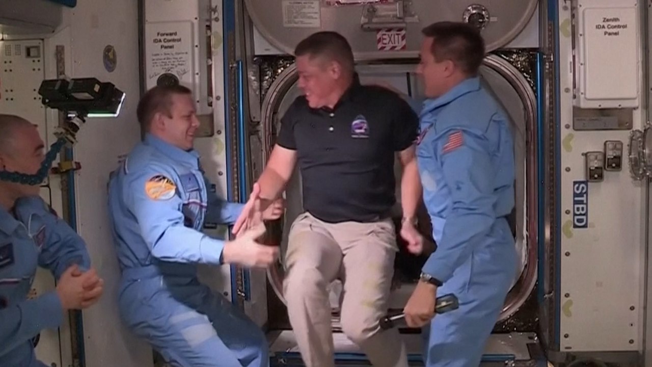 Astronauts arrive at International Space Station on historic mission using private SpaceX rocket
