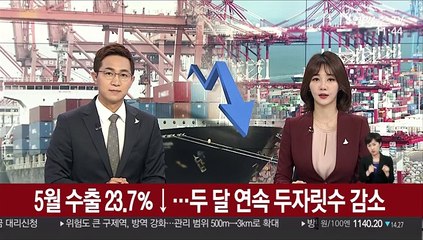 Скачать видео: 5월 수출 23.7％↓…두 달 연속 두자릿수 감소