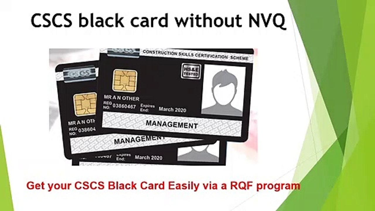 cscs black card without nvq