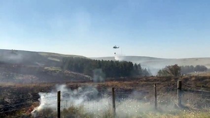 Wildfire on Darwen Moor, Lancashire
