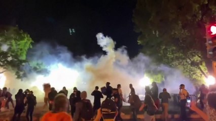 Les images des heurts devant la Maison Blanche, près d'une semaine après la mort de George Floyd