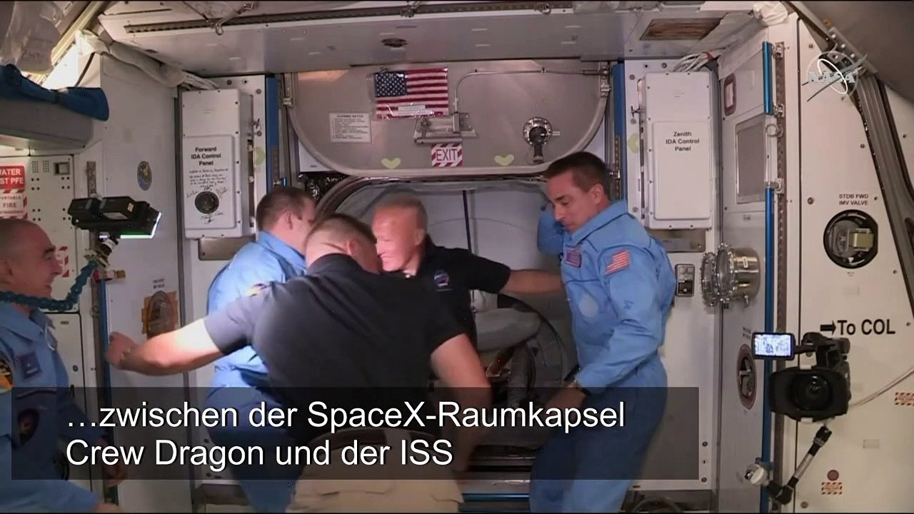 US-Astronauten aus SpaceX-Raumkapsel in der ISS angekommen