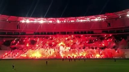 Bursaspor 57'nci yılı yanan meşalelerle görkemli bir şekilde kutlandı