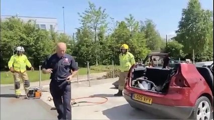 Cloughy's tour of Burnley fire station