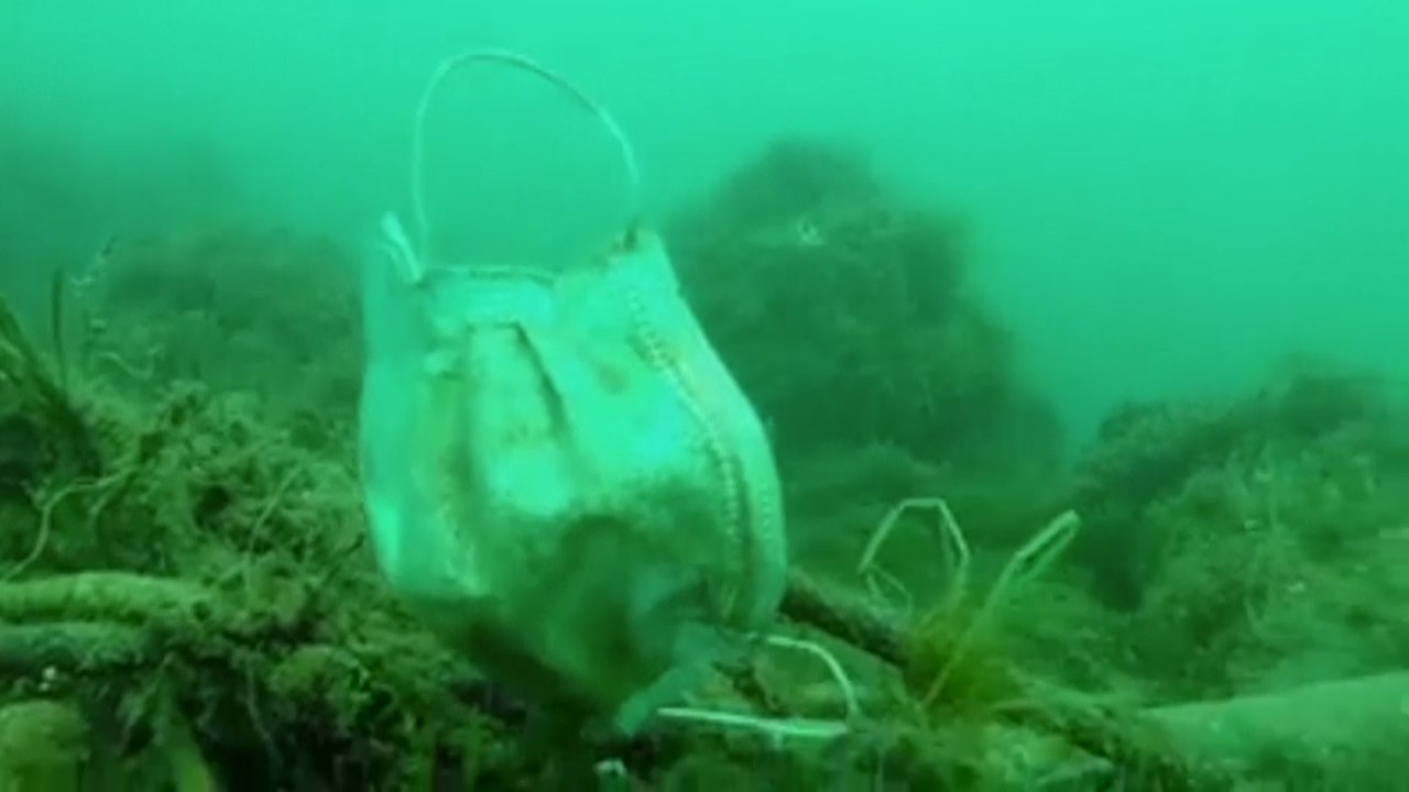 Masks and gloves found in the Mediterranean Sea raise concerns about coronavirus-linked pollution