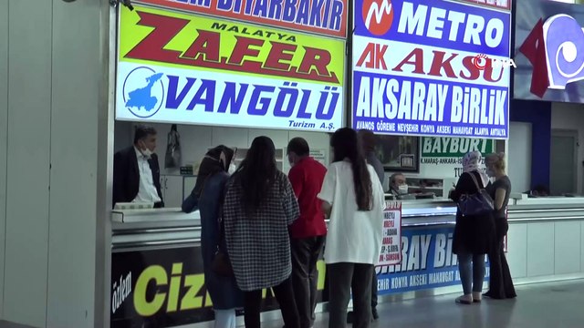 Kayseri Şehirlerarası Otobüs Terminali kısıtlamanın kalkmasıyla hareketlendi