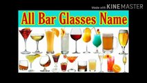 Types of glasses & their uses in Bar and Hotels | Bar glasses with Name and Capacity