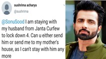 Sonu Sood Has The Best Solution’ As Woman Complains About Her Husband