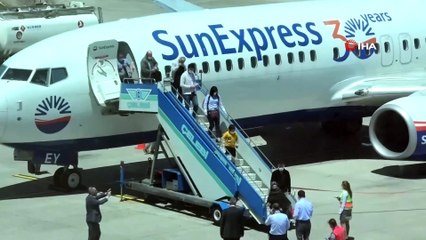 Korona virüs sürecinin ardından Trabzon Havalimanı'na uzun bir zaman sonra ilk tarifeli uçak seferi bugün gerçekleşti