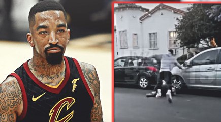 JR Smith, jugador de la NBA, sacude una paliza a un manifestante por romper la ventanilla de su coche