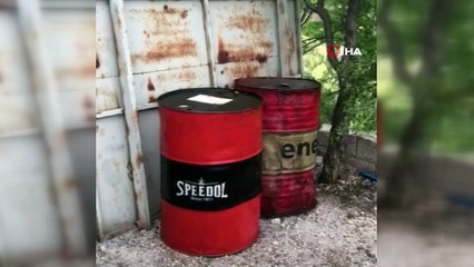 Atık yağları akaryakıt olarak satarken yakalandı