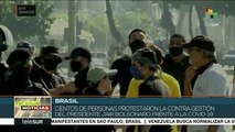 Brasileños protestan contra el pdte. Jair Bolsonaro y son reprimidos