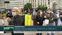 Argentinos que rechazan la cuarentena marchan para pedir su término