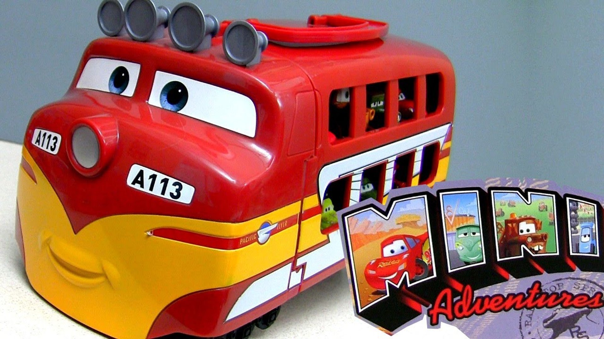 Disney Pixar Cars 2 Mini Adventures TREV the Train WITH 18 Cars Carrying  Case